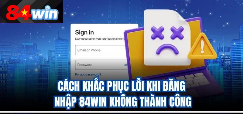 Cách khắc phục lỗi khi đăng nhập 84win không thành công